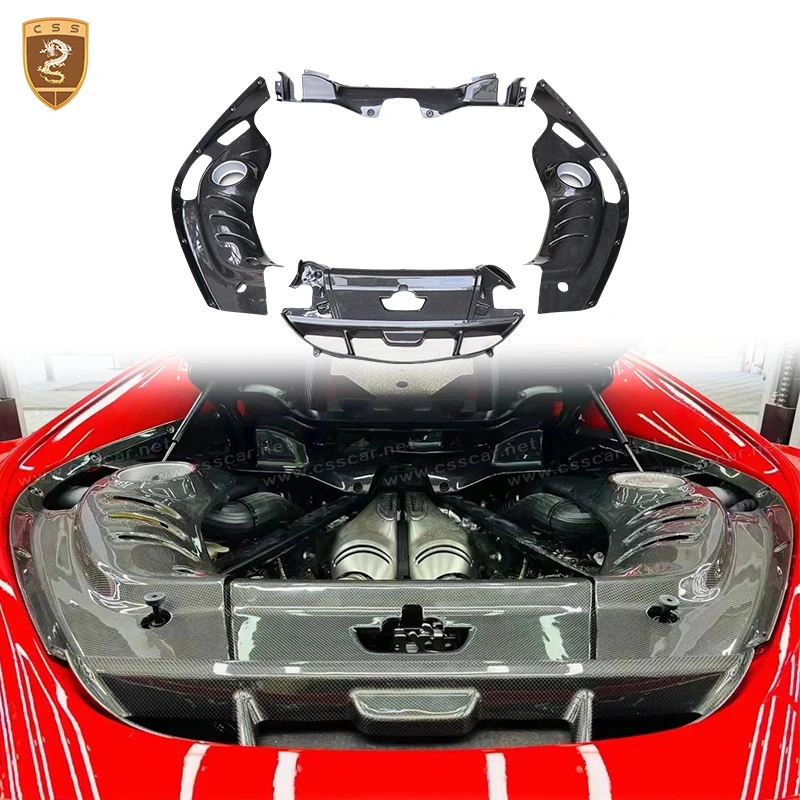 

Dry Carboon Fiber Auto Front Engine Compartment Partition Panel Set For Ferrari 296 GTB OEM Style Car Protection Body Kits