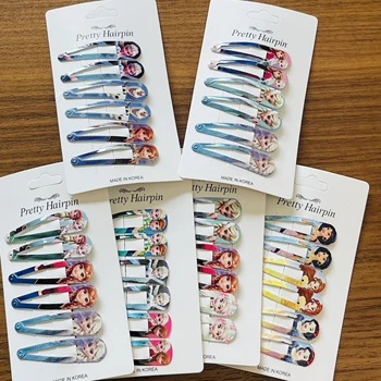 6 Stücke Cartoon Prinzessin Schneewittchen Elsa Anna BB Haarspangen Kinder Haarnadeln Mädchen Haarschmuck Baby Kopfschmuck Haarspange Party Geschenk