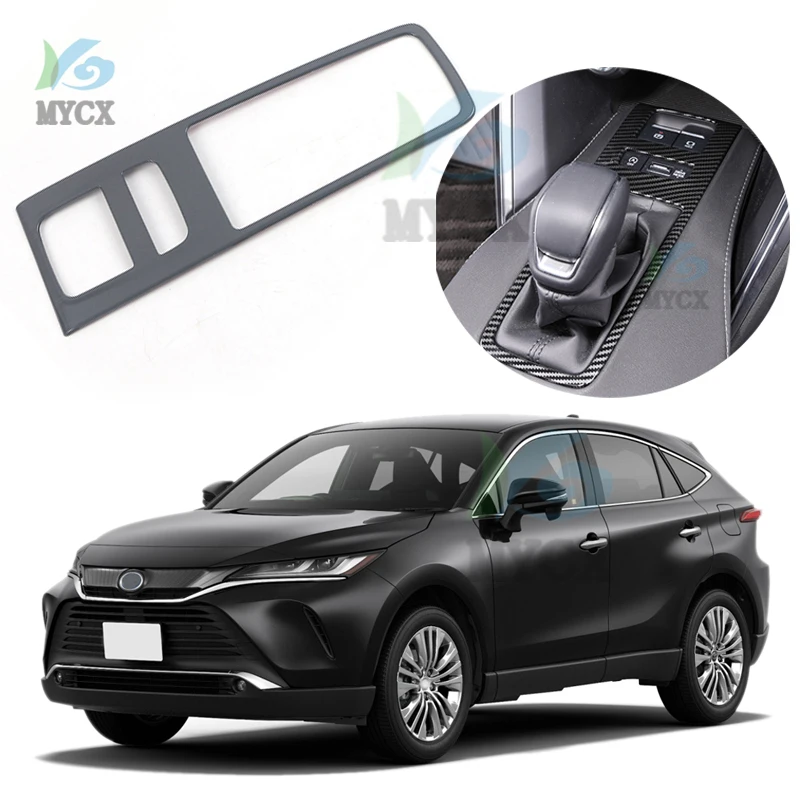 For Toyota Harrier 2022 Stainless steel Gear box panel decoration box control gear water cup gear box sequin paste accessories