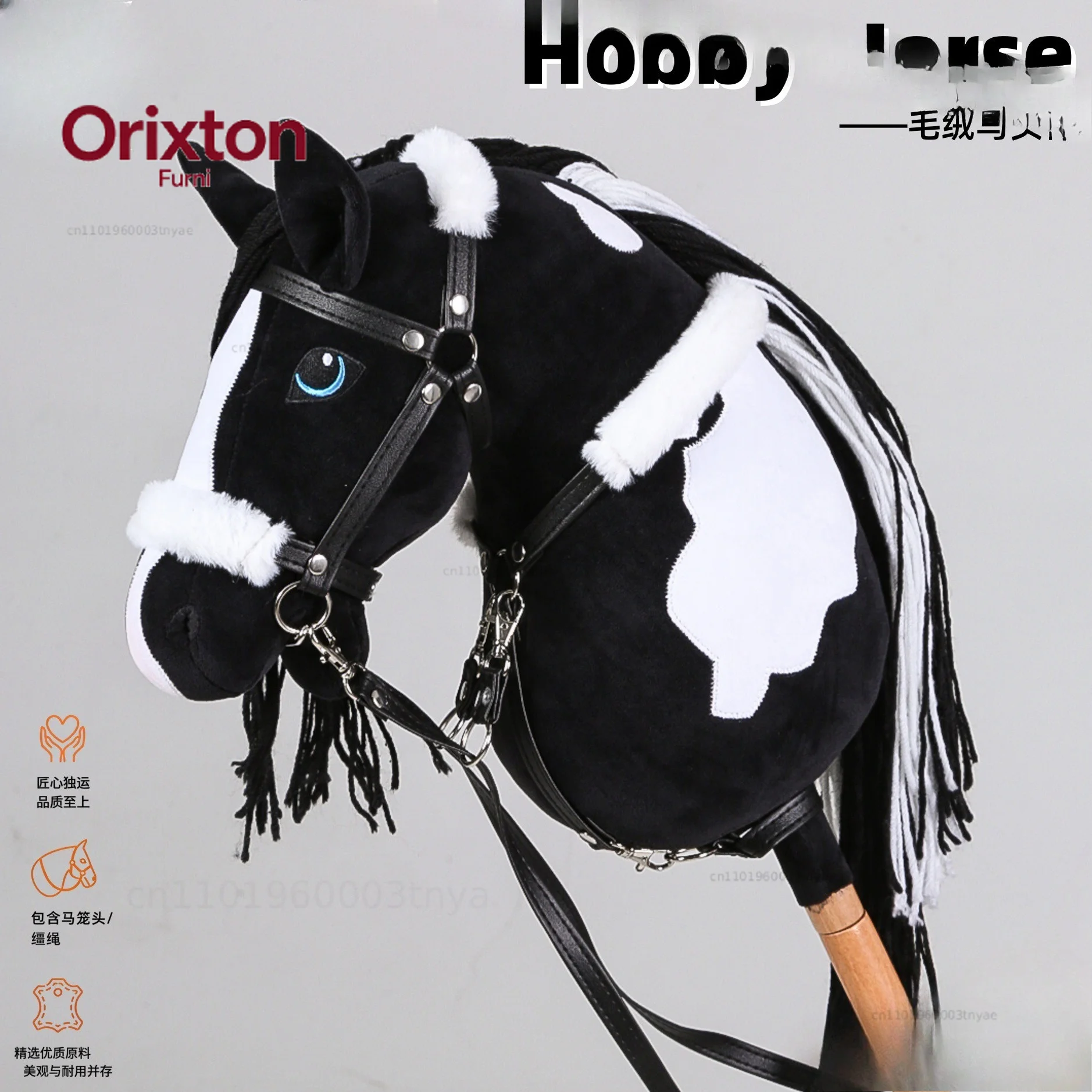 children's plush toy horse head  simulation horse riding performance simulation animal