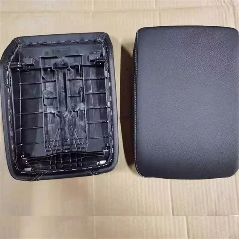For Audi Q5 2018 2019 2020 2021 Armrest Box Center Console Cover Leather Lid Protective Pad 3