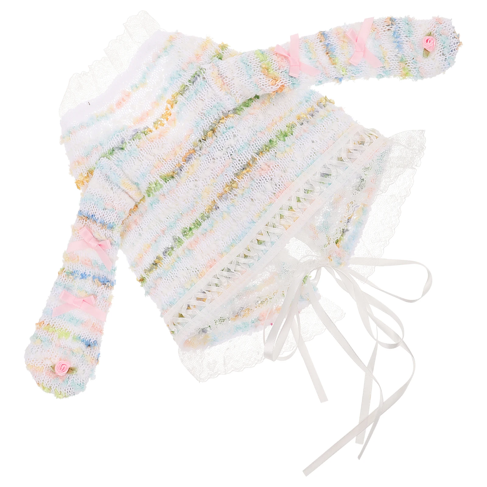 

Retro Rabbit Hat Bunny Hats for Women Headpiece Cute Bonnet Lace Child Beanie