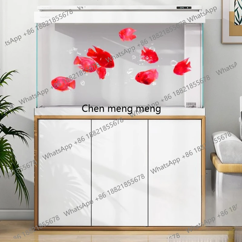 

Luxury Modern Aquarium Accent Minimalist Design Large Fish Tanks Aquarium Entrance Hall Creative Home Furniture