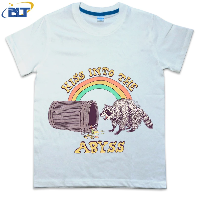 Hiss Into The Abyss printed kids T-shirt summer children's cotton short-sleeved casual tops for boys and girls