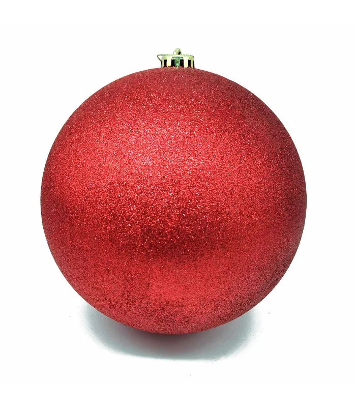 Tradineur-Christmas tree ball-plastic-Christmas season decoration-Ø 20 cm-red Color