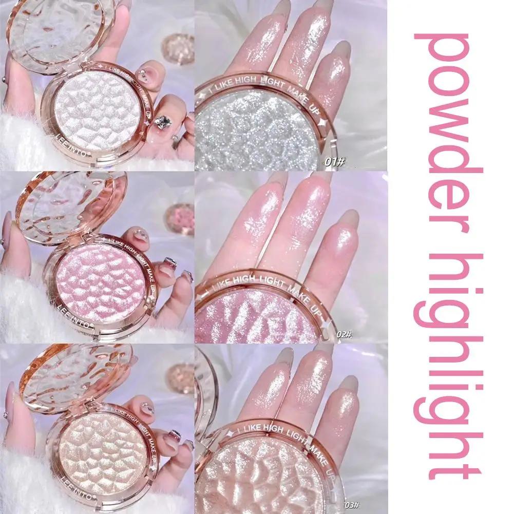 New Diamond Sparkling Powder Highlight Mashed Potato Pearlescent High-gloss Highlighter White Contour Palette Glitter Makeup