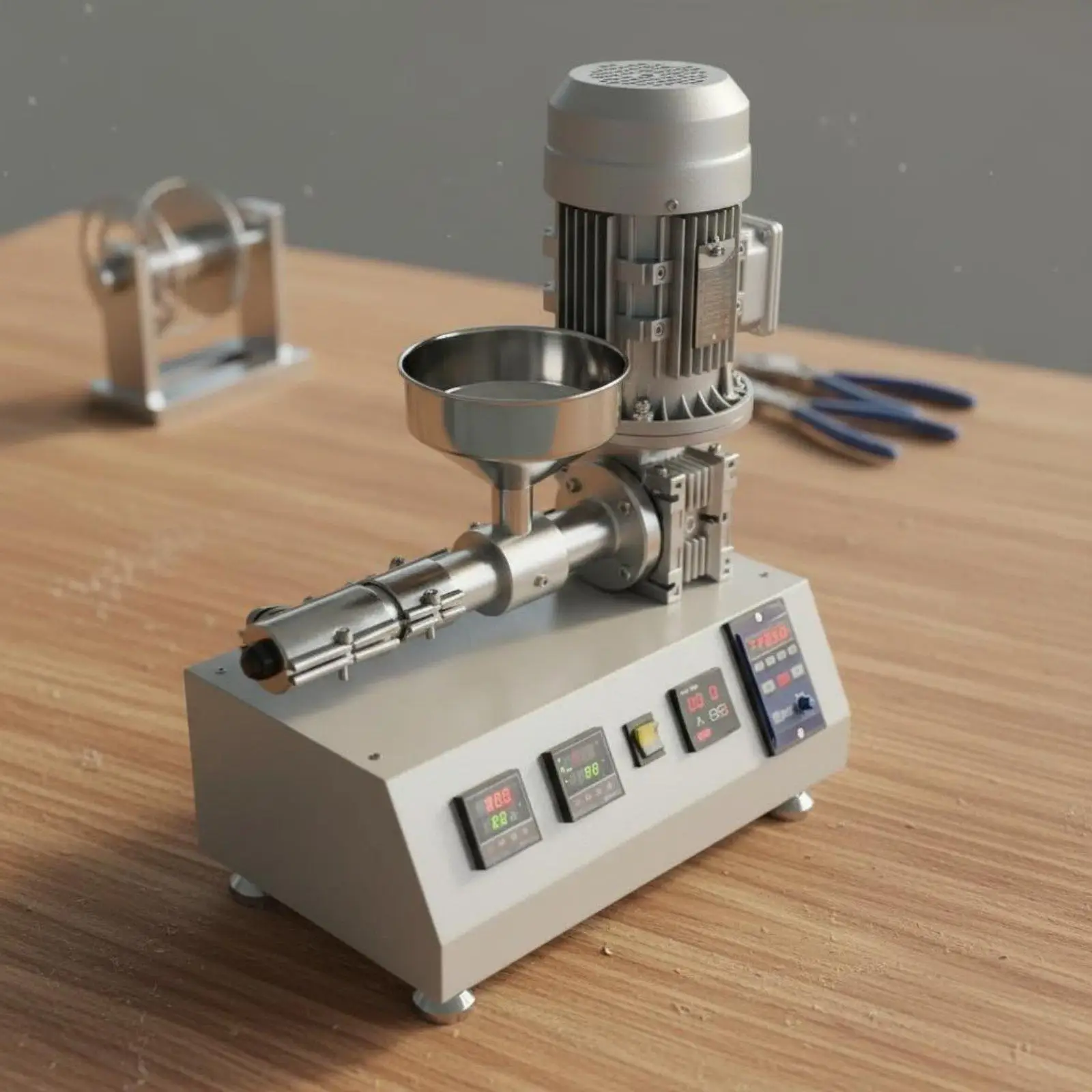 Single Screw Desktop Extruder for Filament Making Machine for Workshop Prototyping and Sample Runs