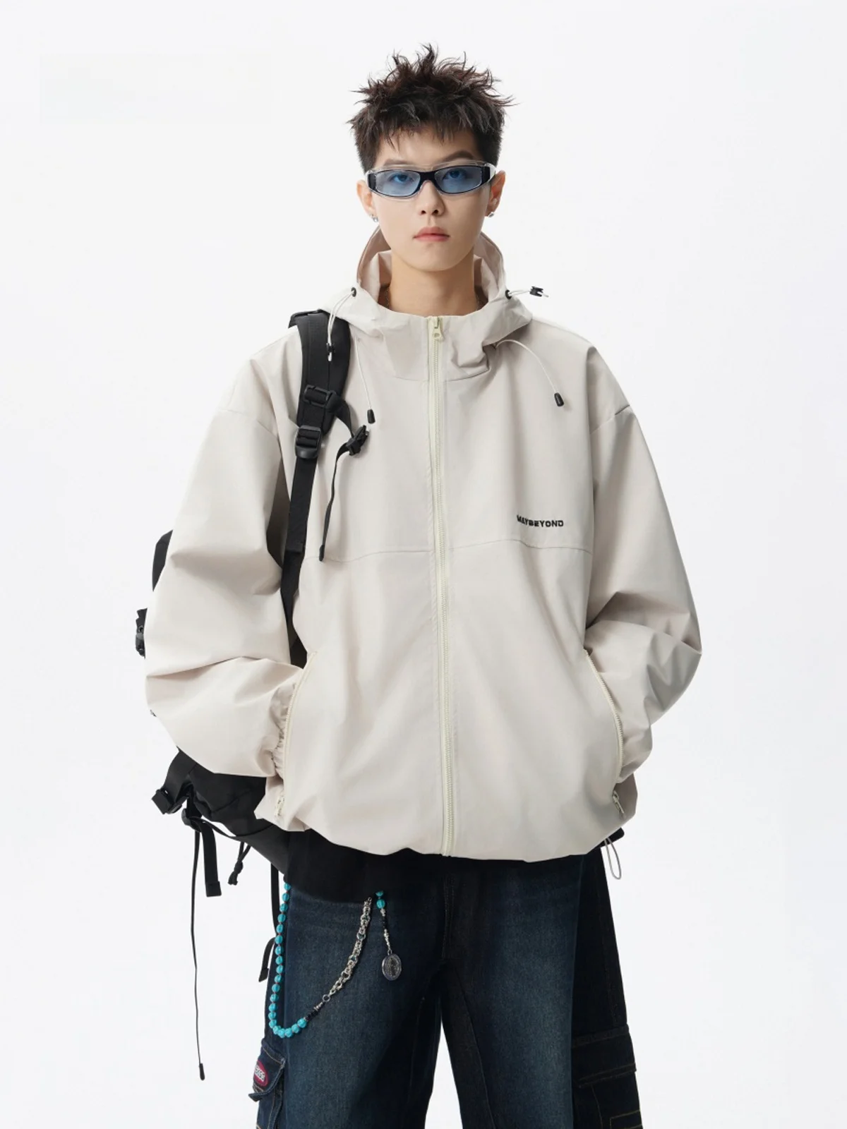 

Мужское повседневное свободное зимнее пальто с капюшоном в стиле хип-хоп из полиэфирного волокна, обычное тонкое молодежное пальто