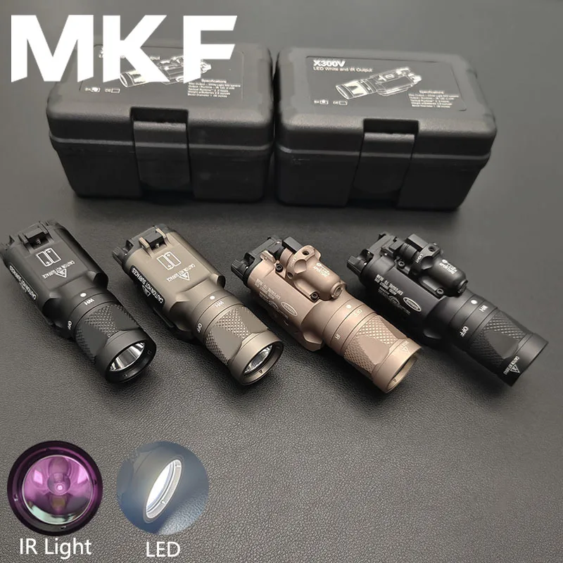 

Тактический X300V X400V IR Surefir, маркировочный фонарик, красный точечный лазерный пистолет для прицеливания, подвесной разведчик, лампа Glock для оружия с рельсой 20 мм