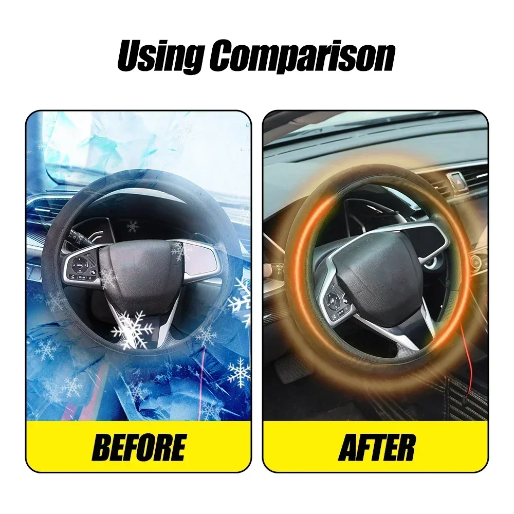 Heated steering wheel cover Winter hand warmer General Motors steering heater Car warm anti-skid protector accessories 12V