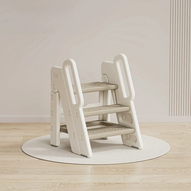 3-Step Bathroom Stool Children's Step Stool Kids Foldable Stool With Handles Anti-slip For Kids Toddler Non-slip Ladder