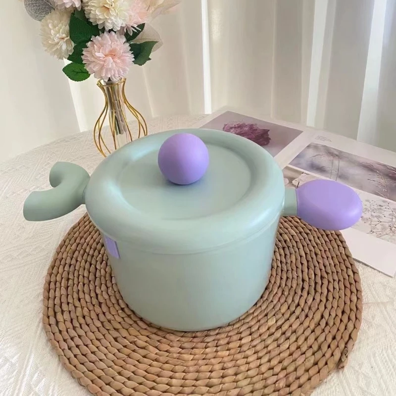 Sartén antiadherente, suplemento de comida para bebés coreano, olla de sopa de macarrón para el hogar, wok