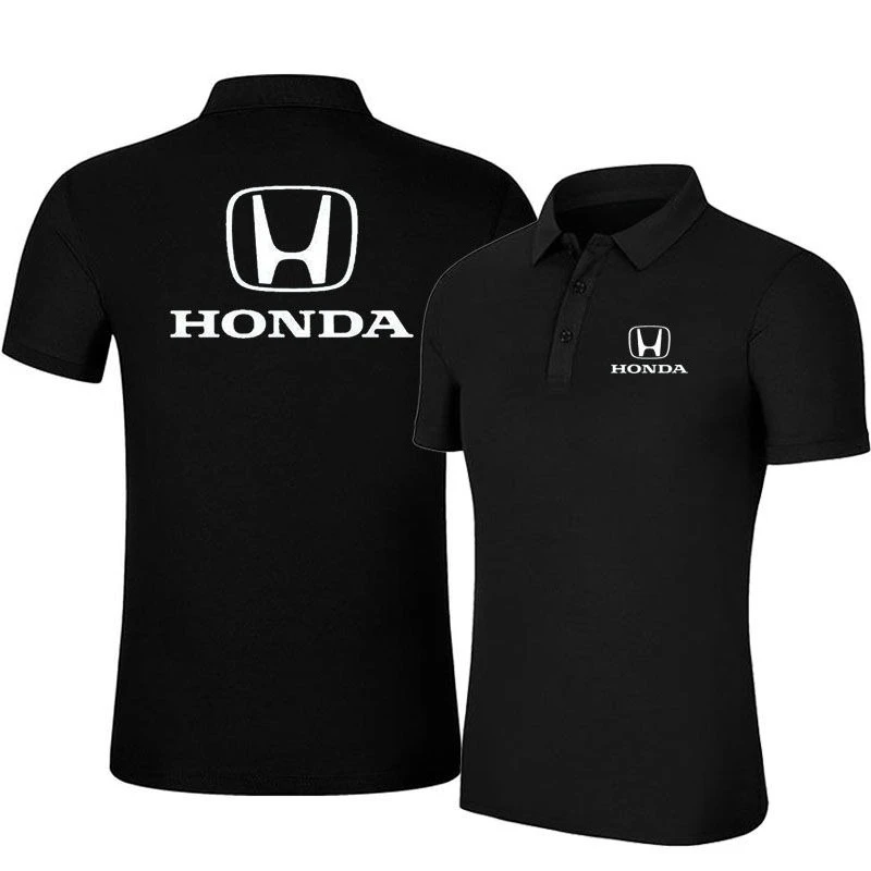 

Honda Men's and Women's POLO Shirt Car Motorcycle T-shirt Summer Casual Lapel Short-sleeved Riding Off-road Enthusiasts Tooling
