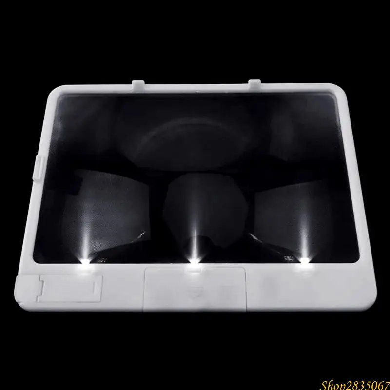 Glass with Light Amplifier Loupe Enlarged Expander Stand 831F