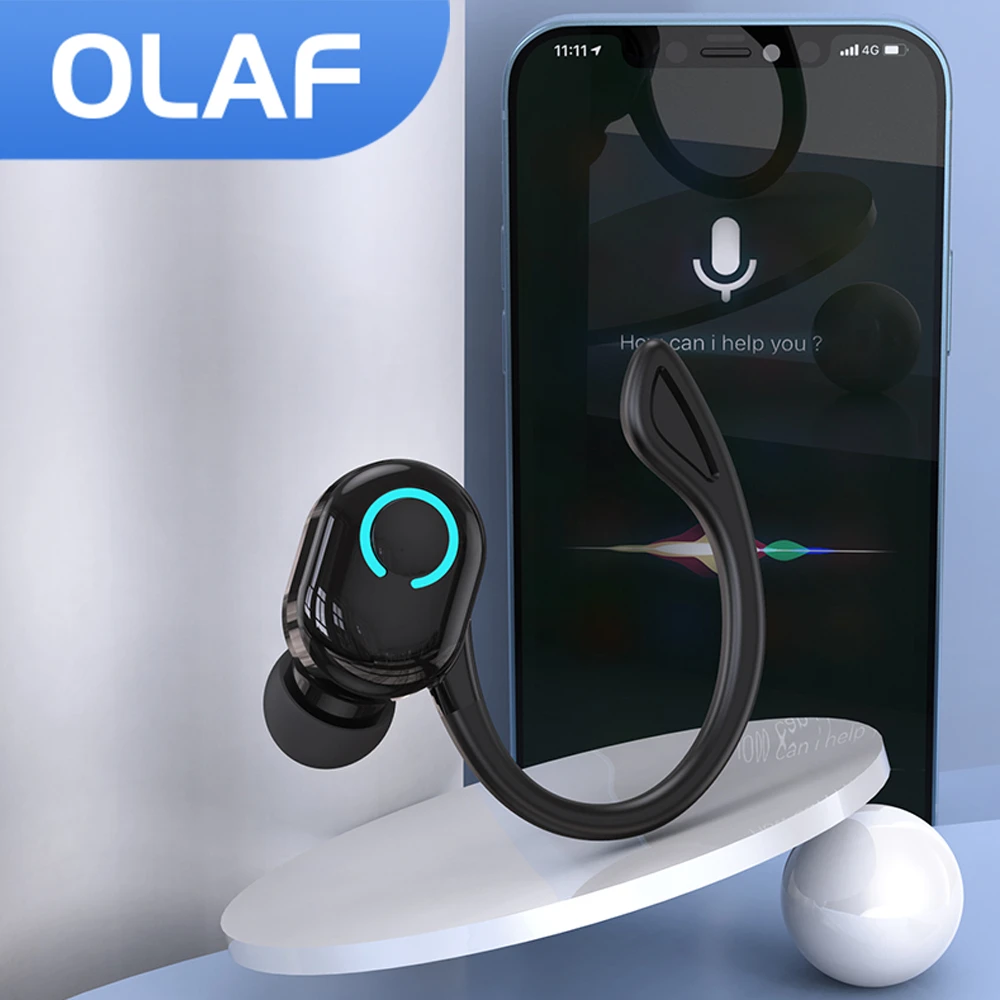 Olaf Ear Hanging In-ear Headphone with Mic Wireless Bluetooth Earphone S10 Hands Free Call Stereo Music Headset For Driving