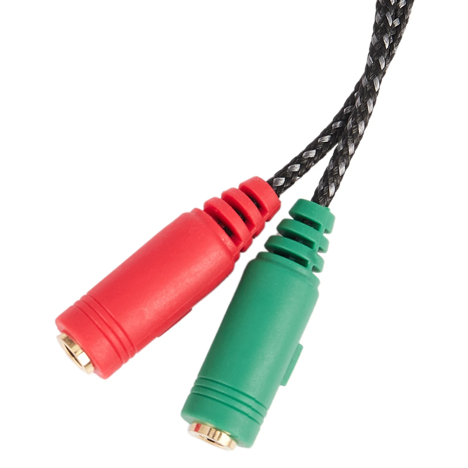 1 szt Adapter kabla 2 w 1 Rozdzielacz 4-biegunowy 3,5 mm zestaw słuchawkowy audio do 2 żeńskich gniazd do słuchawek Mikrofon Kabel audio 3-biegunowy do PC