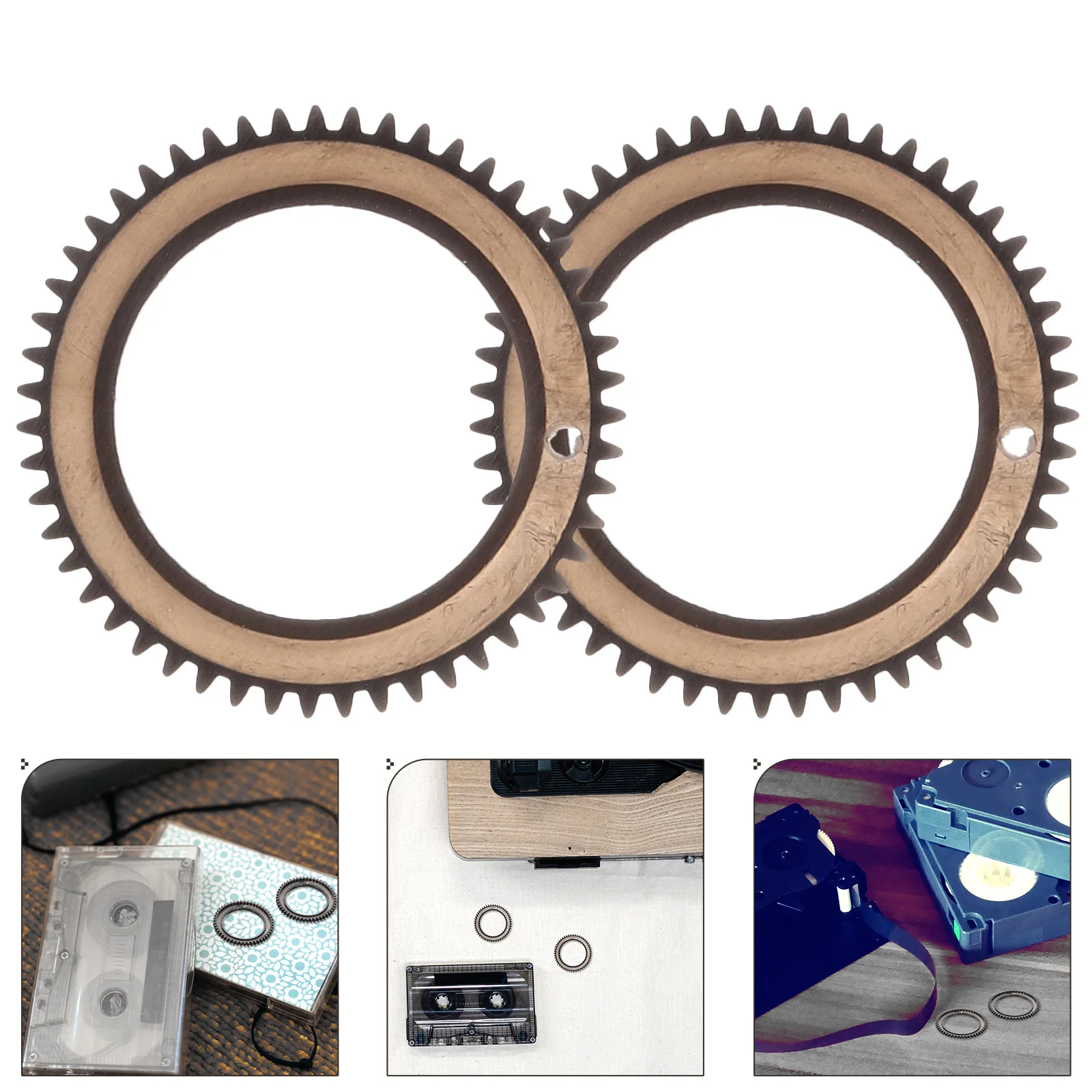 

2pcs Cassette Tape Recorder Wheel Replacement For -Sx Radio Machine Sturdy Plastic Pulley Roller Bearing Portable Cassette