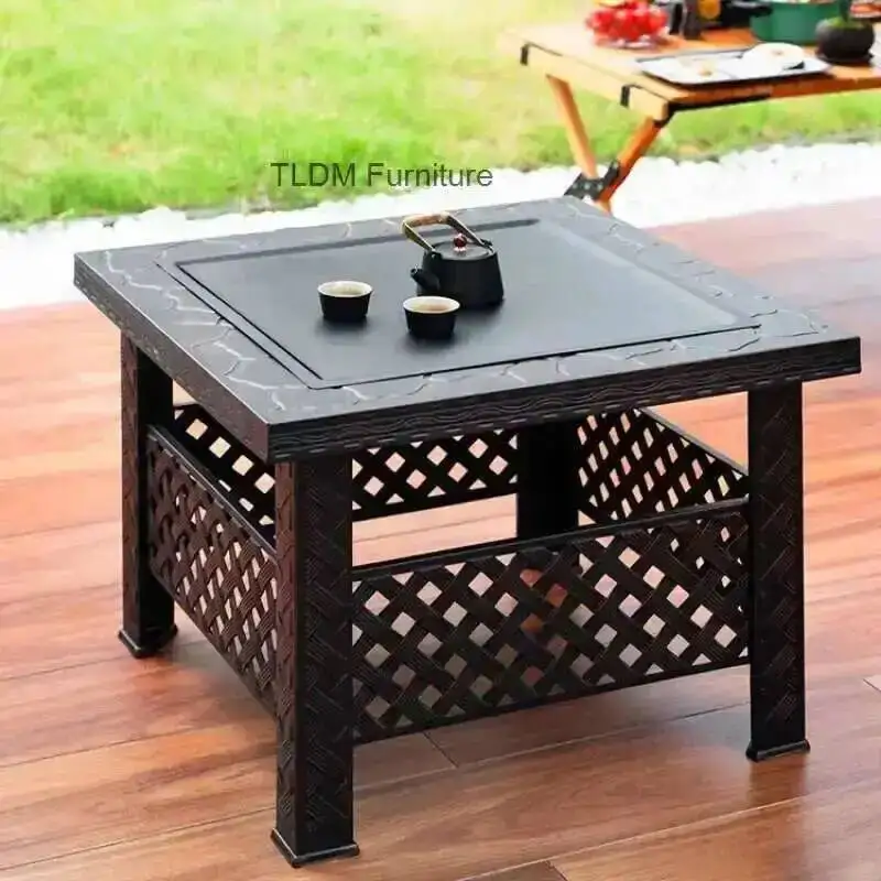 Villa créative maison cour poêle jardin salle terrasse chauffage feu intérieur fosses vivant extérieur appartement Barbecue gril brasero