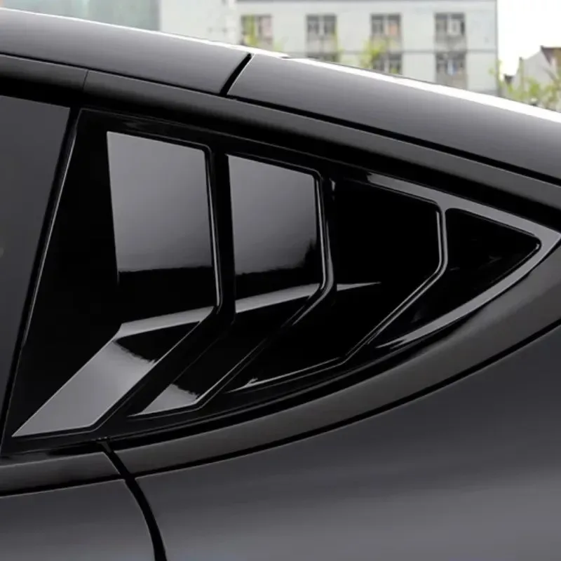 

For 2021-2023 Tesla Model 3 Y ABS Carbon Fiber Car Rear Side Window Rear Triangle Window Spoiler Louver Trim Car Accessories