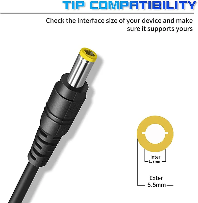 شاحن كمبيوتر محمول التيار المتردد لشركة أيسر أسباير ، توريد محول ، أسباير 5 ، E15 ، E1 ، ES1 ، E5-574 ، E5-575 ، 5750 ، 5250 ، 5349 ، 5552 ، 5733 ، 19 فولت ، 3.42A ، 65 واط