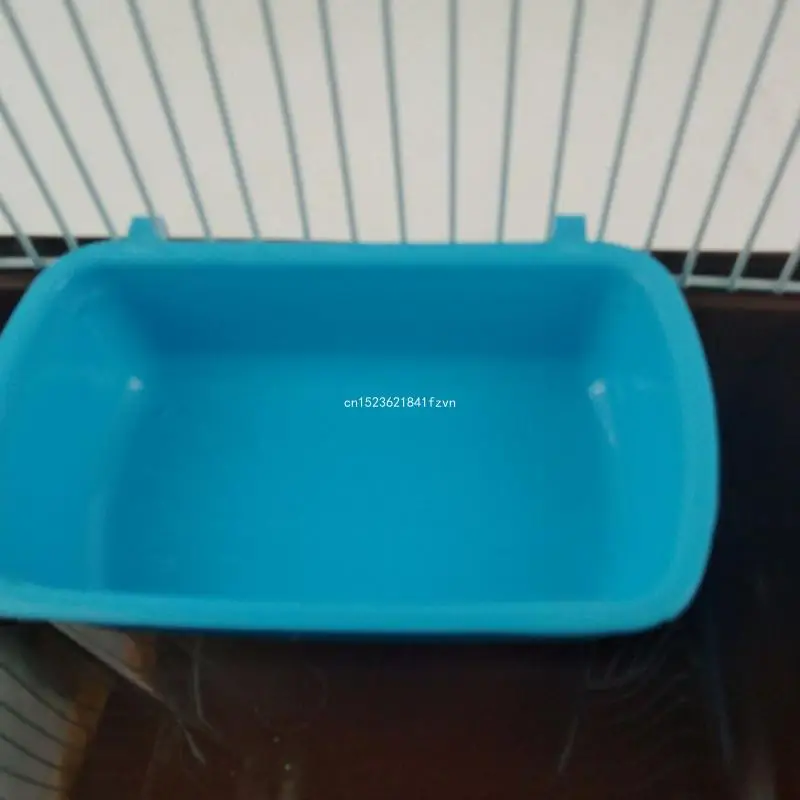 Small Animal Feeding Dish for Case Bowl with Hooks Plastic Cup Bird Dropship