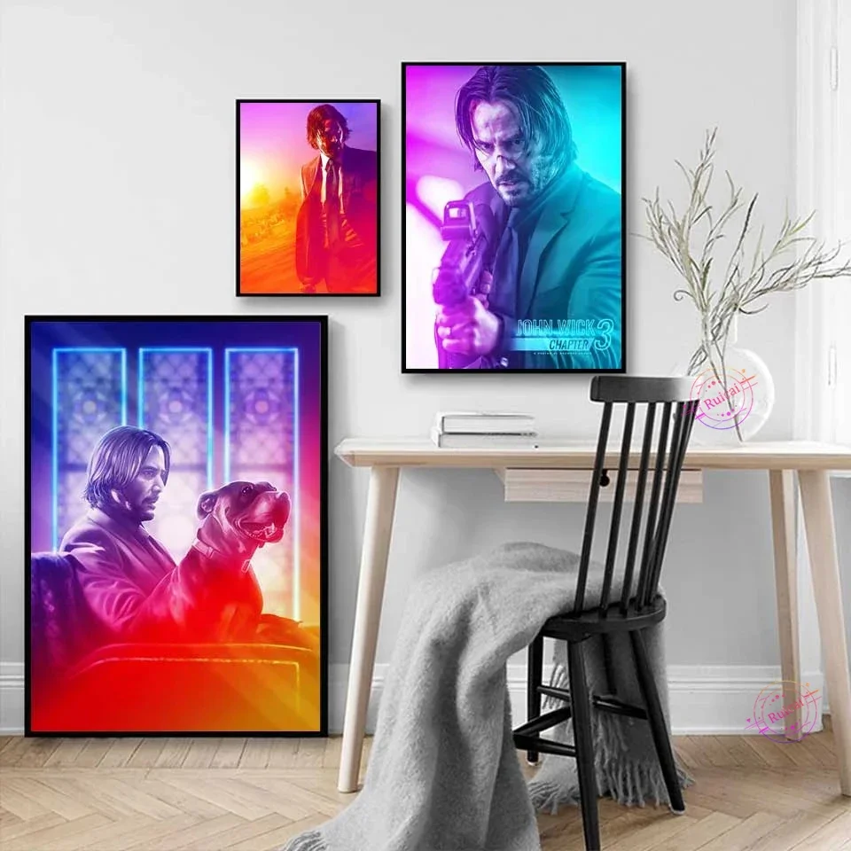 

Keanu Poster John Wick Movie Star Actor Posters Art Canvas Painting Wall Home Decor