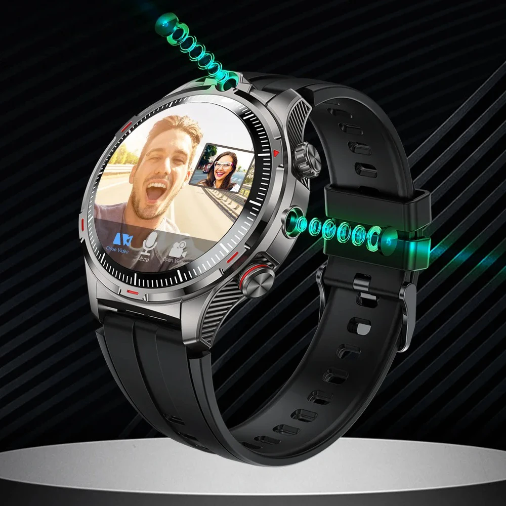 Smartwatch LW12 z kartą SIM 4G, ekranem AMOLED, dwoma kamerami, systemem Android 9.0, pozycjonowaniem GPS, WIFI, aplikacją do pobierania, smartwatch dla mężczyzn.