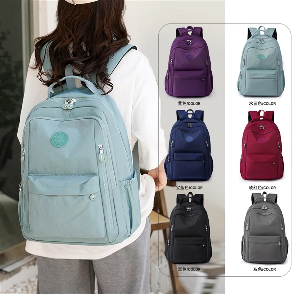 2023 New College Student Backpack Women Laptop Backpacks Travel Business Multi-function Backpack Casual Teen Girls School Bags