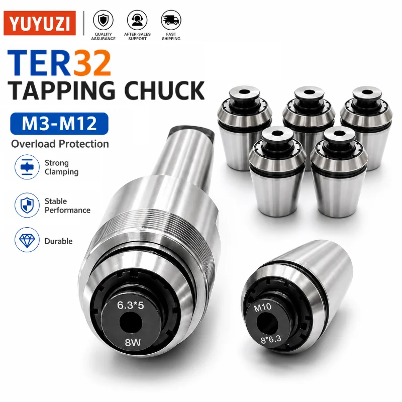 CNC Machining ER32 TER32 Tapping Chuck Overload Protection Torque Collet Holder JIS ISO Standard M3-M12 Tap for Metal Threading