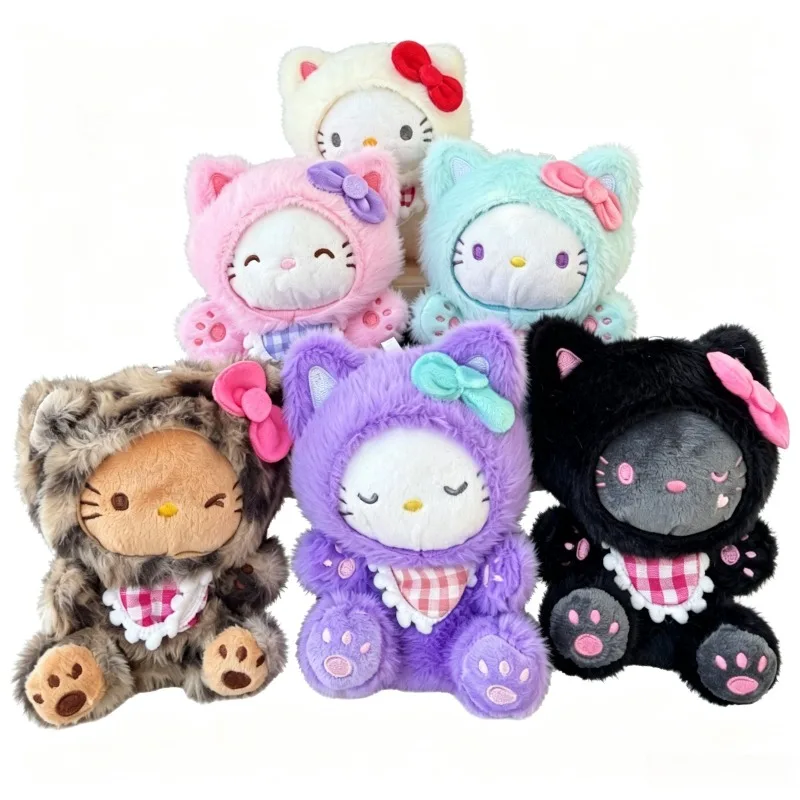 Adorable Cat Plush Keychain Pendant, Soft Kitten Stuffed Doll, Mini Bag Charm Key Ring, Cute Backpack Handbag Hanging Decor Gift
