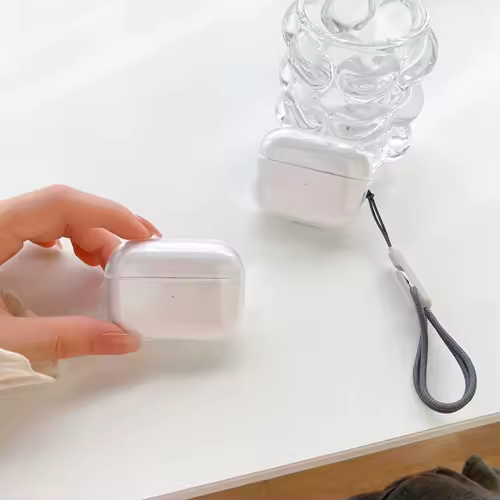 Clear Soft TPU Earphone Case for Airpods 4 3 2 1 Pro Pro2 Pro 3 Shockproof with Lanyard Strap for Airpods 4 Charging Case Cover - Image 4