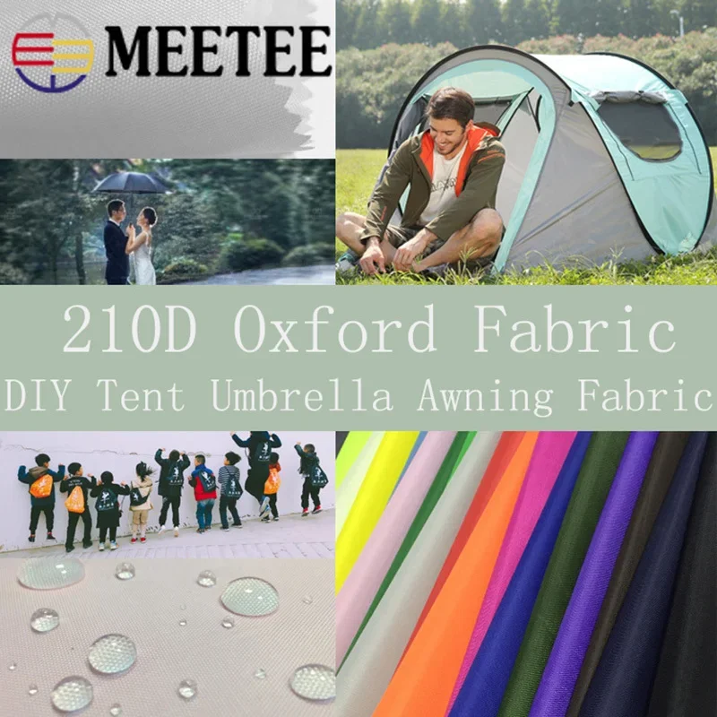 Meetee 100/200X150CM 210D Oxford Fabric Polyester Waterproof Coated PU Cloth DIY Tent Umbrella Awning Fabrics Sewing Accessories