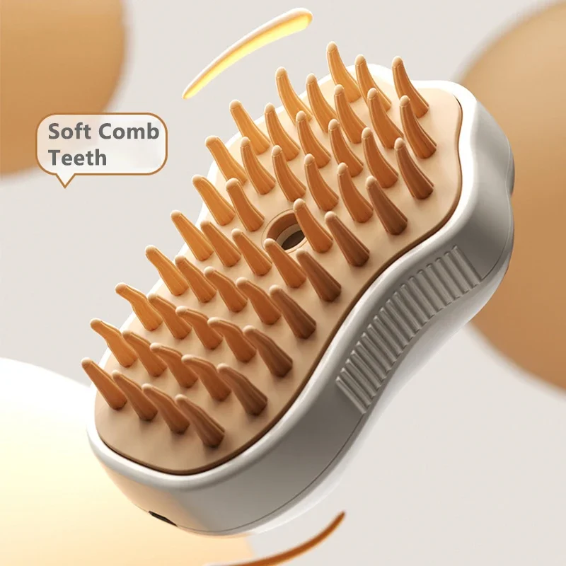 3 in 1 Steamy Pet Dog Brush Cat Steam Brush Electric Spray Cat Hair Brush Comb Massage Pet Grooming Tool Loose Hair Supplies image 3