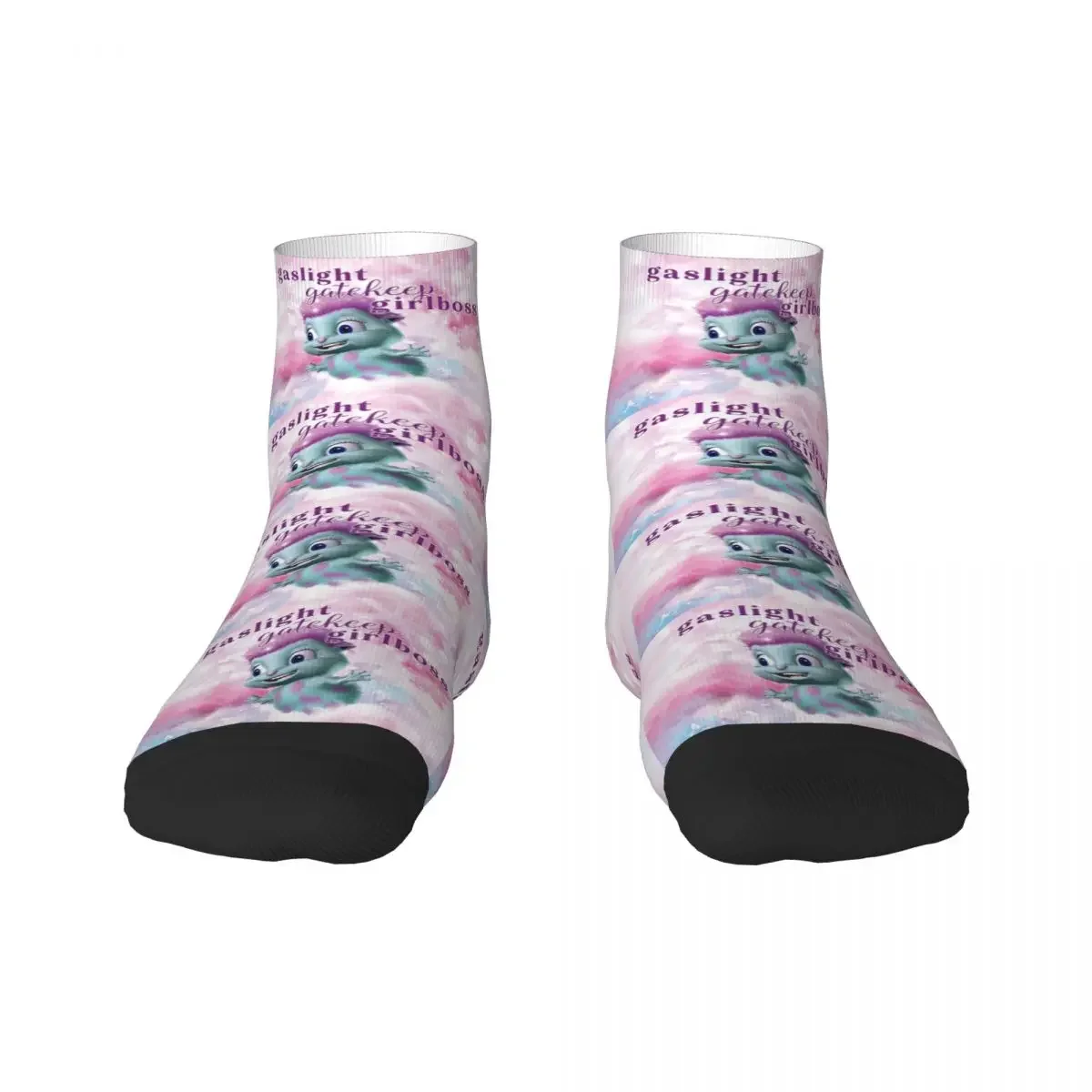 Fashion Mens Gaslight Gatekeep Girlboss Bibble Dress Socks Unisex Warm Breathbale 3D Printing Crew Socks