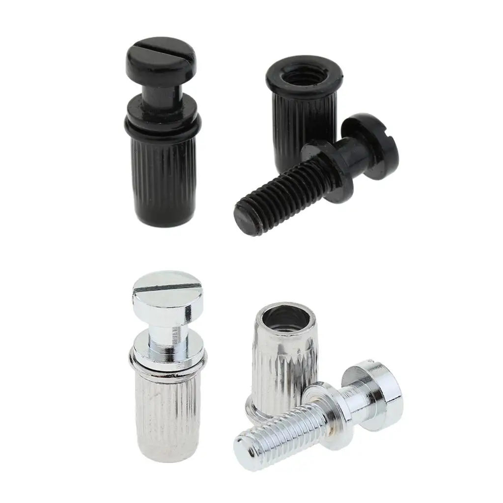 Electric Guitar Tailpiece Bridge Locking Posts Alloy Thread Pegs Fixed Stop Bar for LP Guitar Accessories