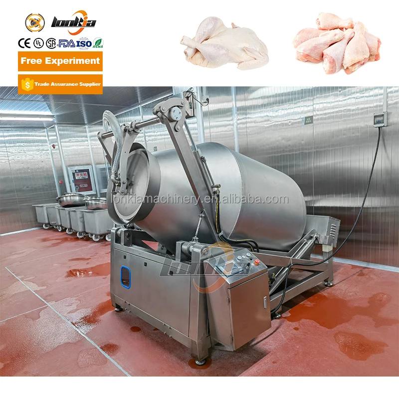 Commercial 800 kg Automatic Marinating Meat Roll Kneading Beef Brisket Marinator Vacuum Meat Tumbler Machine for Meat Processing