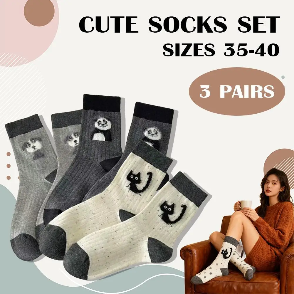 

Women Socks Fashion Japanese Style Creative Kawaii Girls Cartoon Socks Casual Warm Trendy Crew Cute Socks Female Breathable