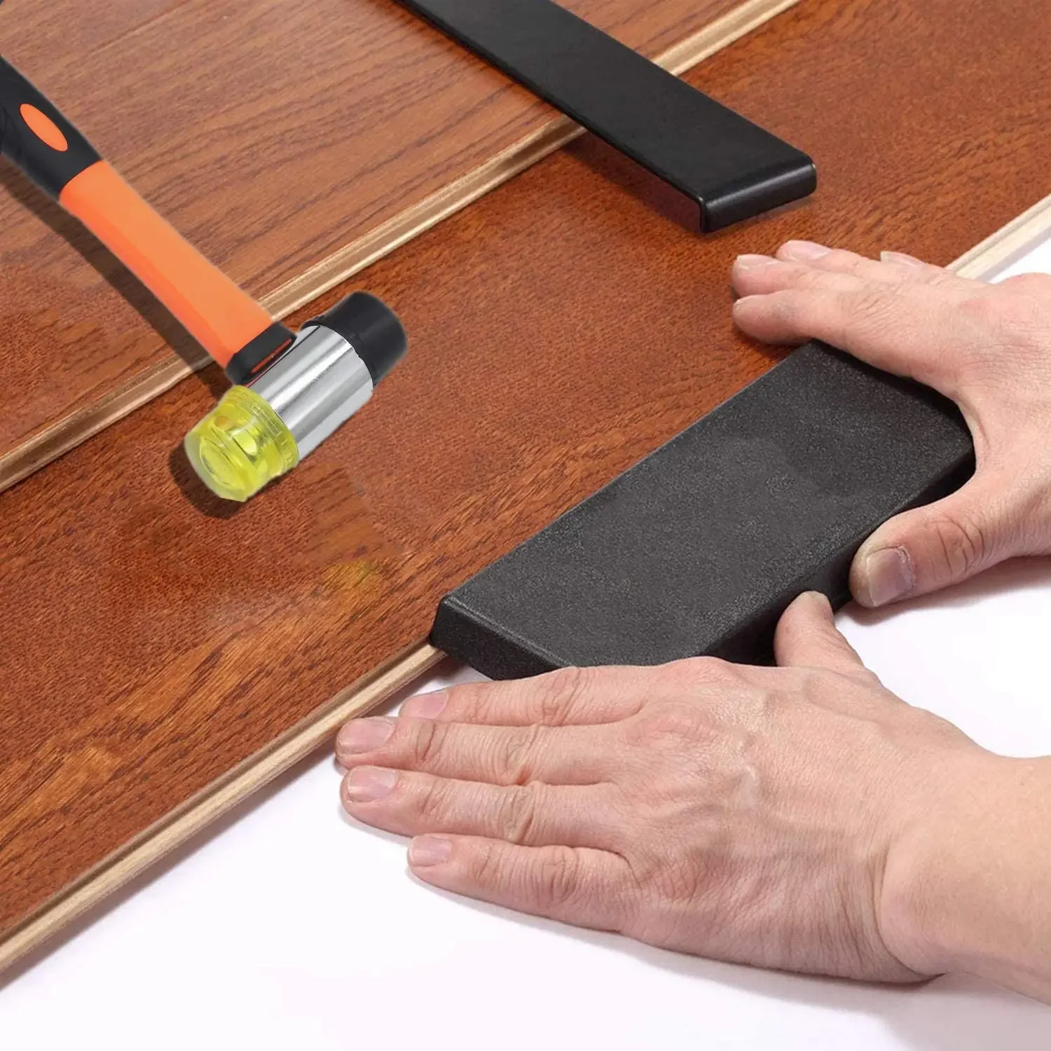 New Laminate and Wood Flooring Installation Kit Spacers, Tapping Block, Pull Bar and Fiberglass Handle Mallet 1-43PCS