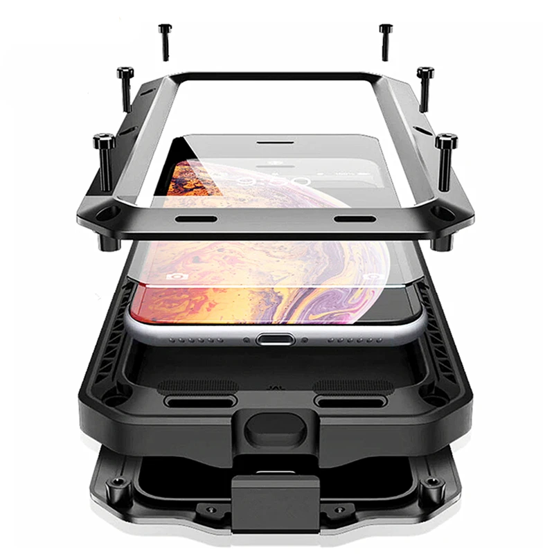 

Shockproof Lunatiking Taktiking Armor Metal Aluminum Ohone Case for Apple iPhone 15 14 13 12 11 XS XR Pro MAX 16 Pro MAX