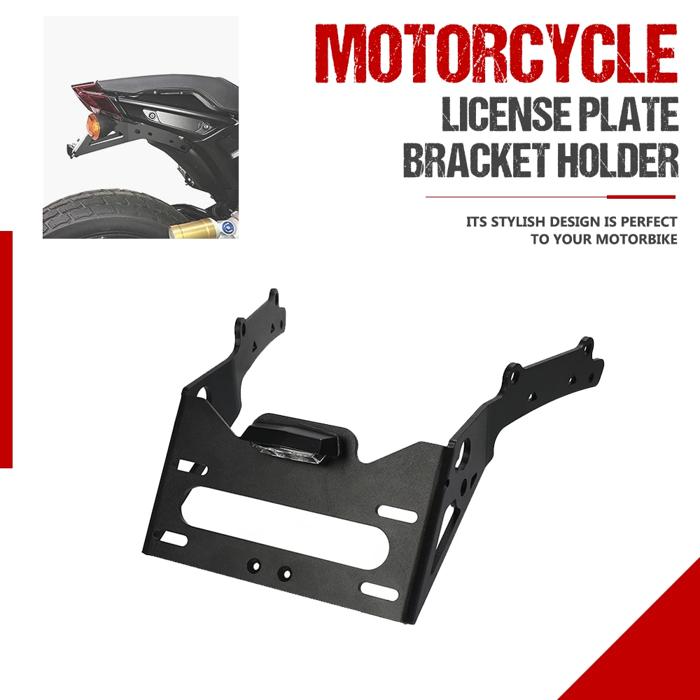 

For Indian FTR 1200 2019-2023 FTR1200 Rally/S Motorcycle Rear License Plate Mount Holder with Light CNC Bracket Accessories