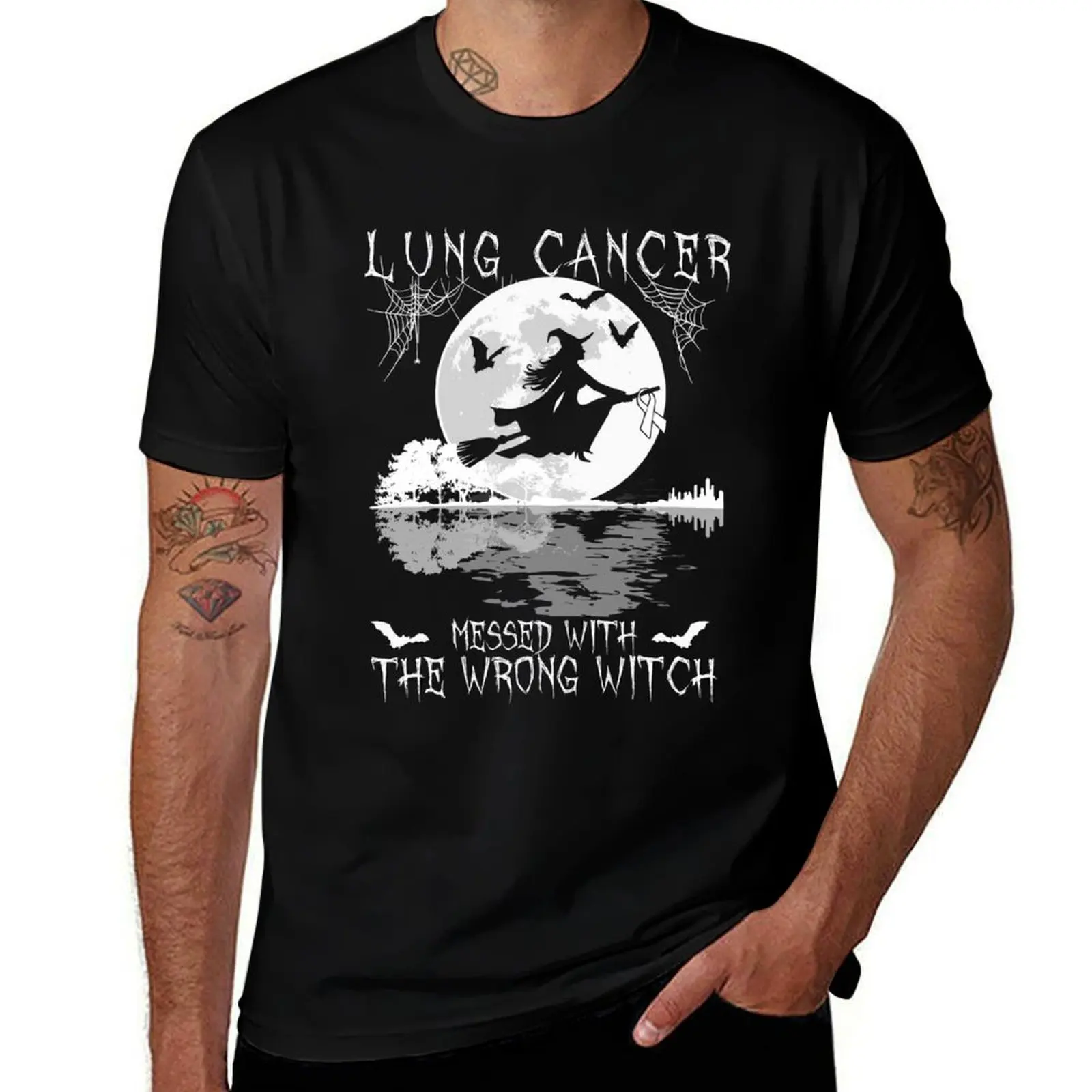 Messed With The Wrong Witch Lung T-Shirt Simple Casual Short Sleeve Tee T-Shirt