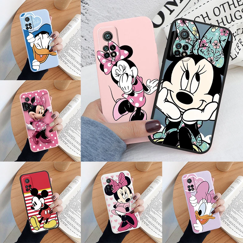 For Xiaomi Mi 10T Mi10T Pro 5G Phone Case Pink Mickey Mouse Minnie Cover Soft TPU Fundas For Xiaomi Mi 10T Bag Donald Duck Coque