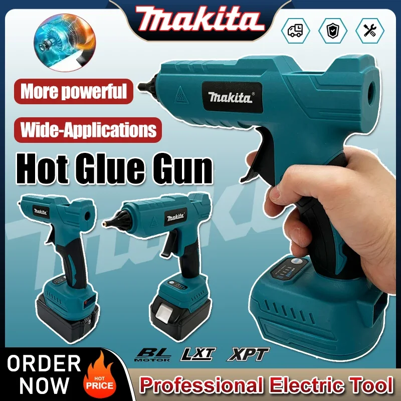 

Makita Cordless Electric Handheld Hot Glue Gun Repair DIY Tool Hot Melt Welding Hot Air Gun Anti-scald Nozzle For 18V / 20V