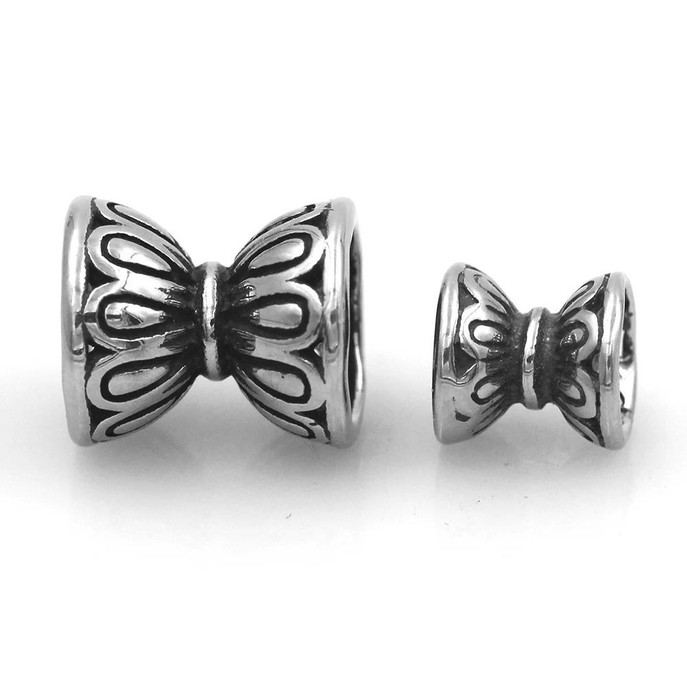2mm Hole Stainless Steel Torus Spacer Beads Charms for Loose Beaded Bracelet Accessories DIY Jewelry Making Wholesales