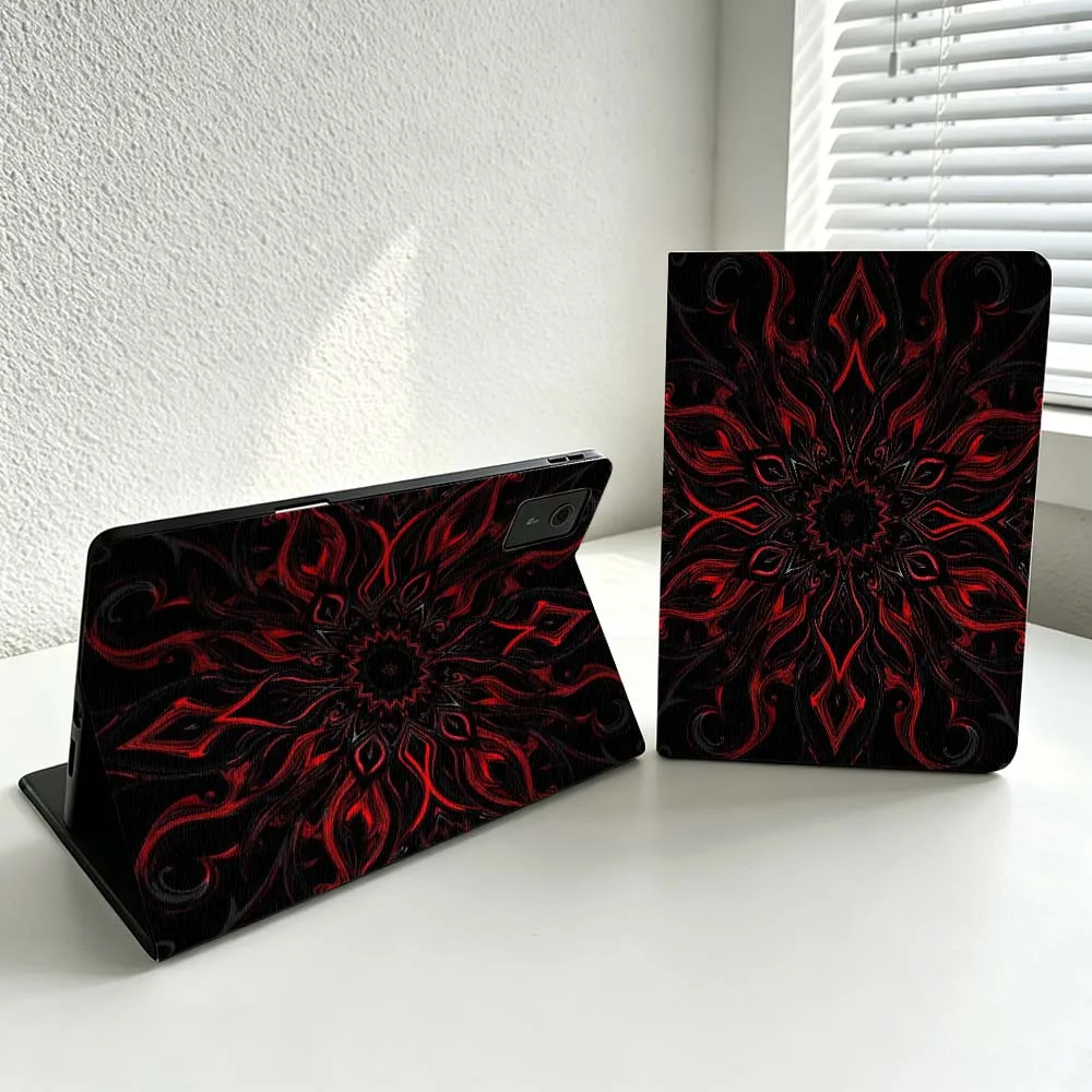 Abstract Red Floral Pattern For Lenovo Xiaoxin Lenovo Tab Pad Pro Plus K11 P12 M10 Legion Y900 Soft Inch Tablet Case Cover