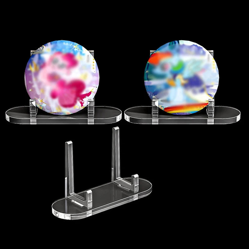 1pc Transparent Acrylic Badge Display Holder Medals Honor Storage Display Stand Desktop Color Paper Card Storage Holder