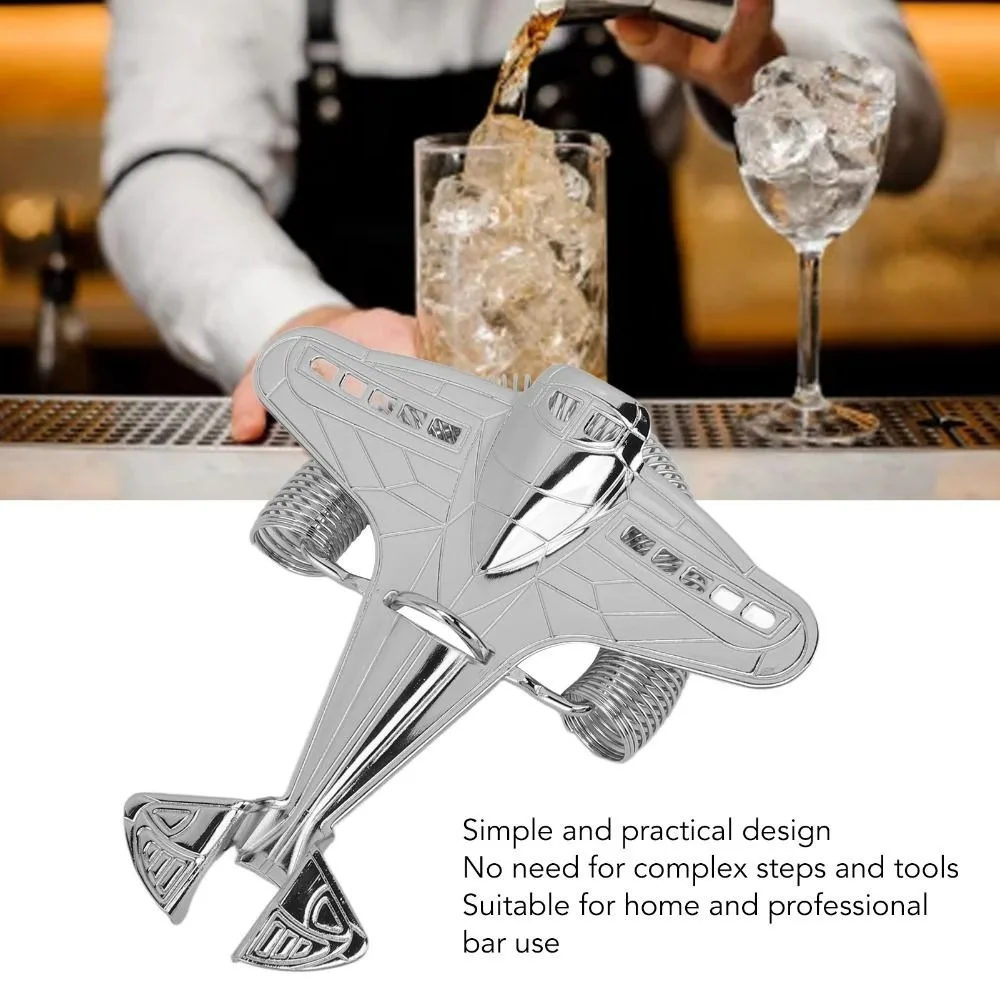 304 Stainless Steel Ice Filter Flexible Spring Fighter Plane Cocktail Strainer Stainless Steel Bar Strainer Kitchens