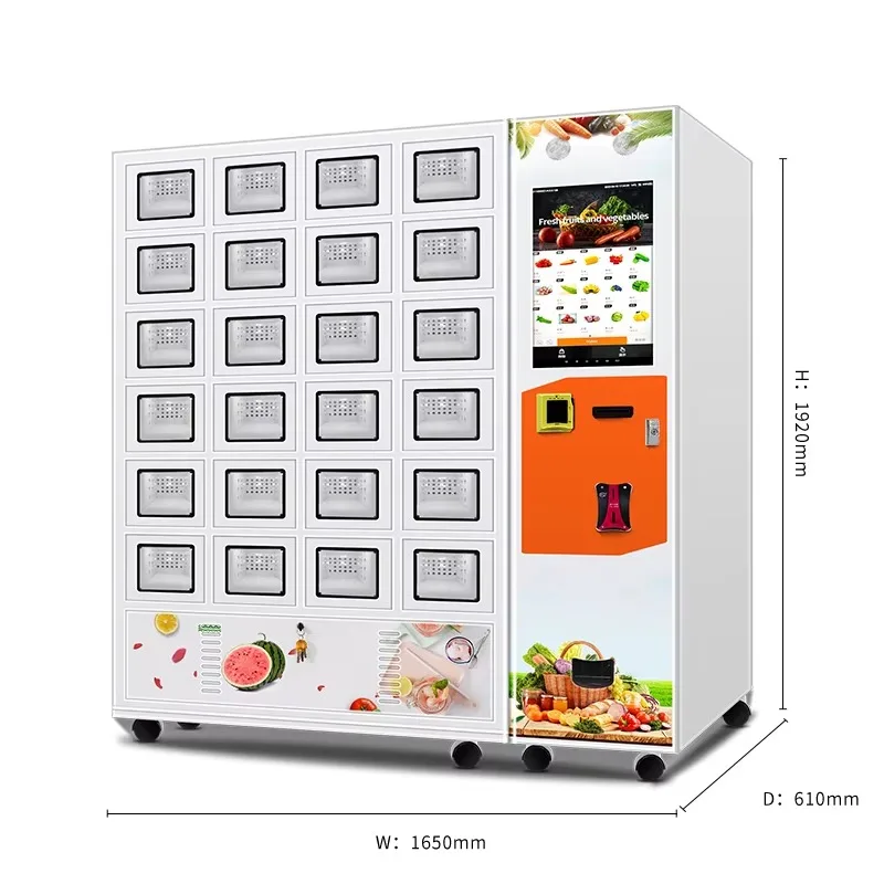 

Haloo Vending Machine Supplier 24 Cooling Lockers 24 Hours Non-refrigerated Vending Machine Customized Locker Vending Machine