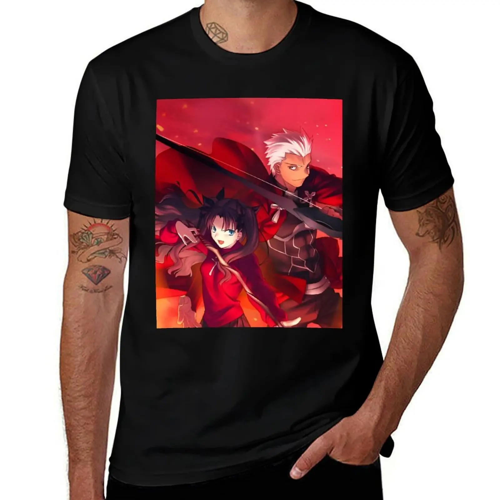 

Fate Stay Night T-Shirt custom shirt blue archive Anime t-shirt mens fashion