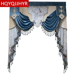 European luxury custom Valance for high-end design on the top of the curtain 24 style custom valance for living room bedroom